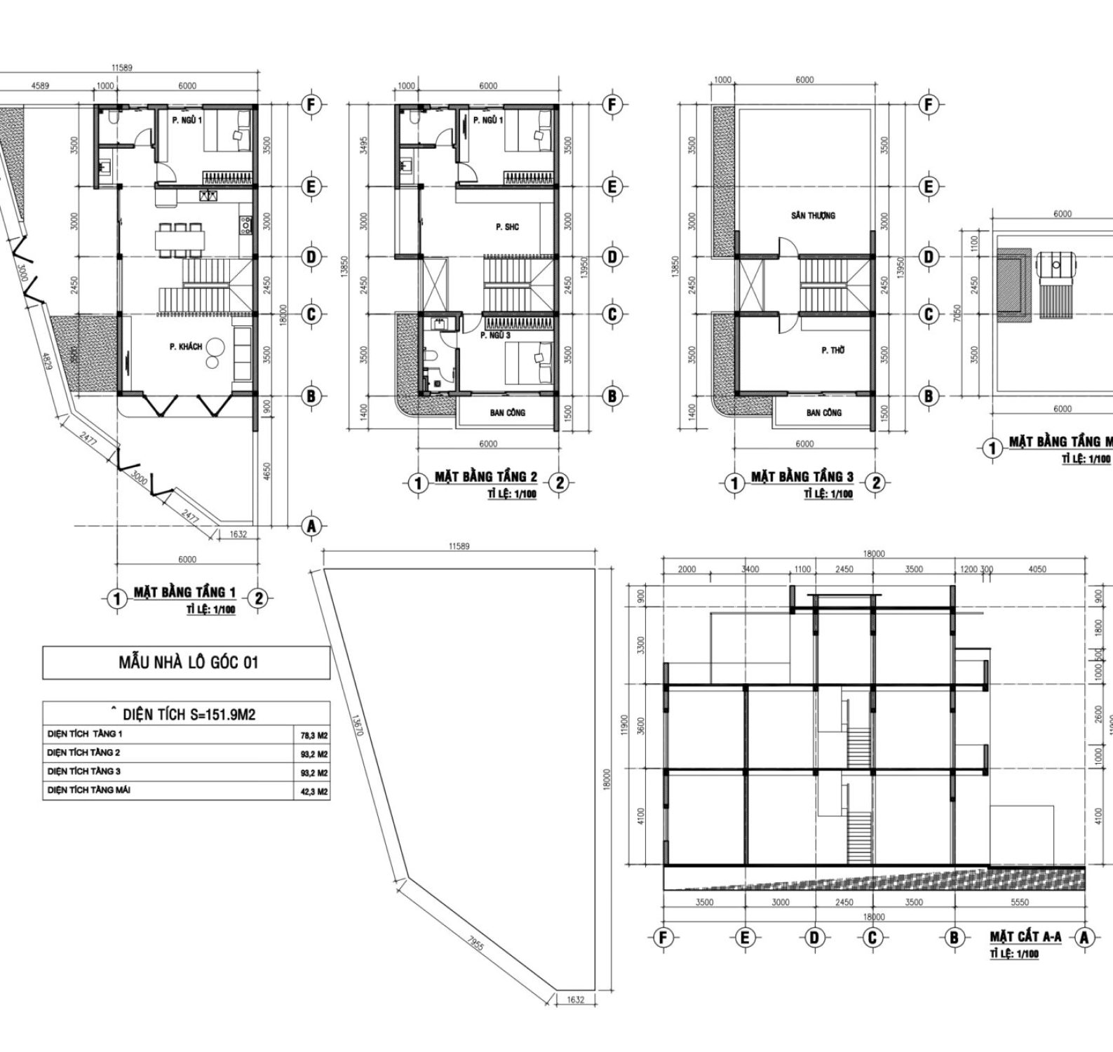 Nhà lô góc 01S152m2