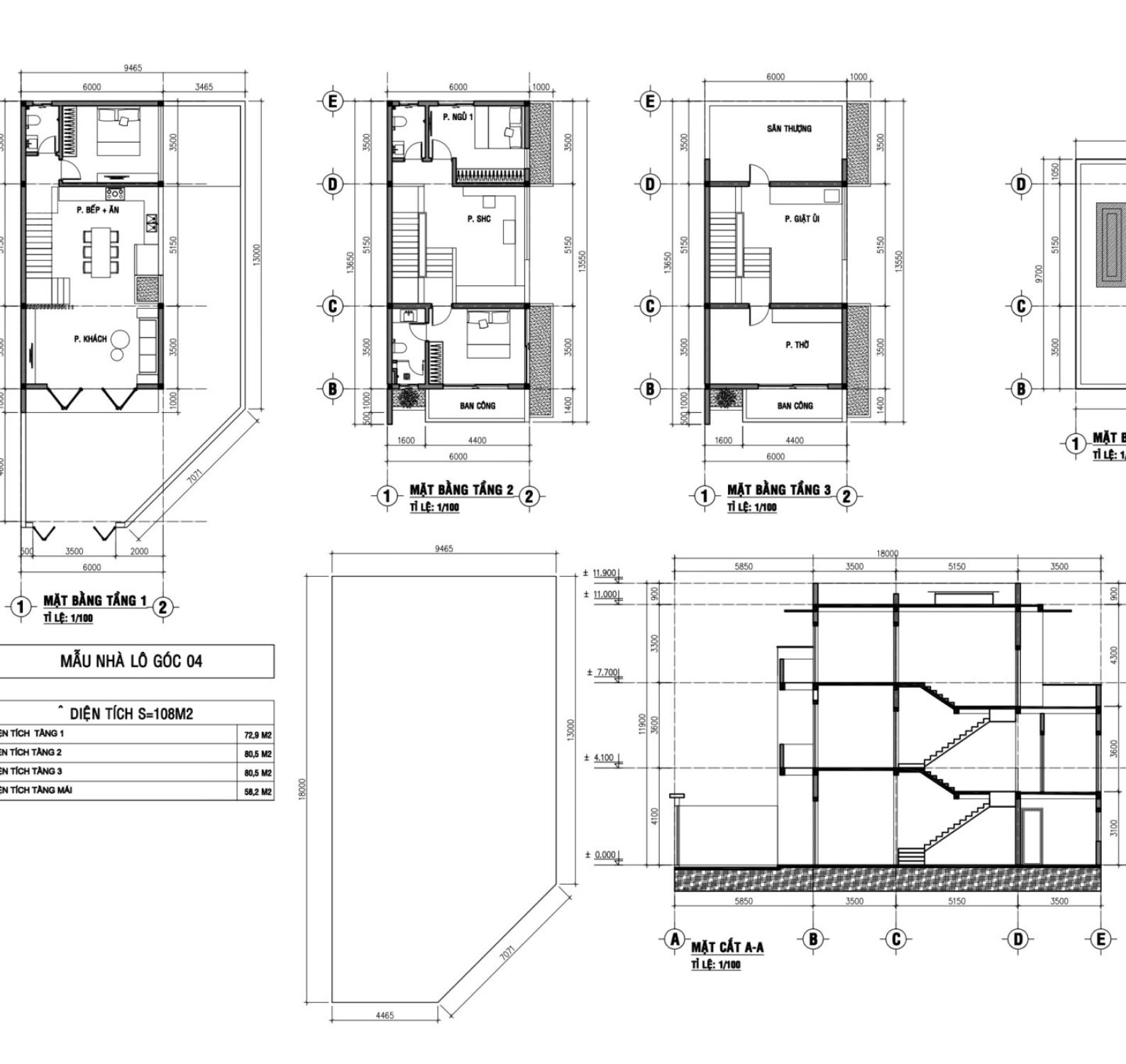 Nhà lô góc 04S108m2